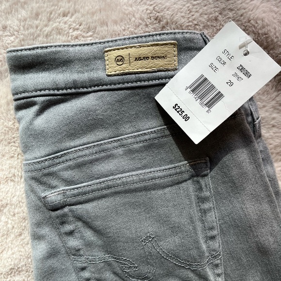 NWT AG Adriano Goldschmied Jeans Farrah Boot Crop Light Blue Grey Size 29 - Picture 4 of 15